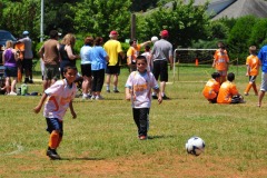 Nicholas clears the ball...