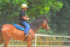 Sitting tall in the saddle on Star...