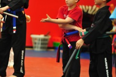 Meanwhile, Nicholas works the nunchucks...