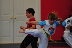 Spinning and kicking...