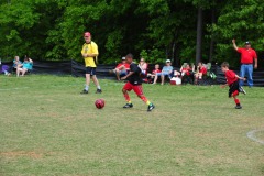 Turning the ball back for a breakaway...