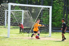 Nicholas warming up before the game...