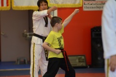 Nicholas practicing form...