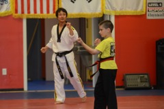 Nicholas practicing form...