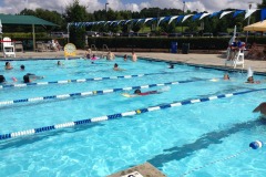 Nicholas working the kick board...
