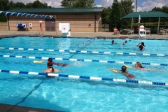 Nicholas working the kick board...