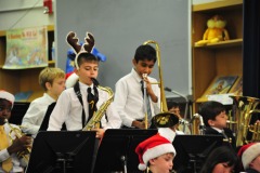 Nicholas featured during <B>Skyfall</B> with a trombone...