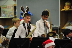 Nicholas featured during <B>Skyfall</B> with a trombone...