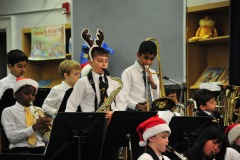 Nicholas featured during <B>Skyfall</B> with a trombone...