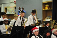 Nicholas featured during <B>Skyfall</B> with a trombone...